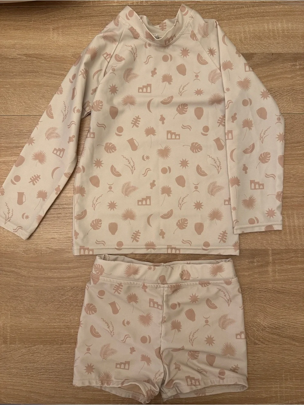 Ollie + Squish Kids Long-Sleeve Rashguard Set - Oasis Print